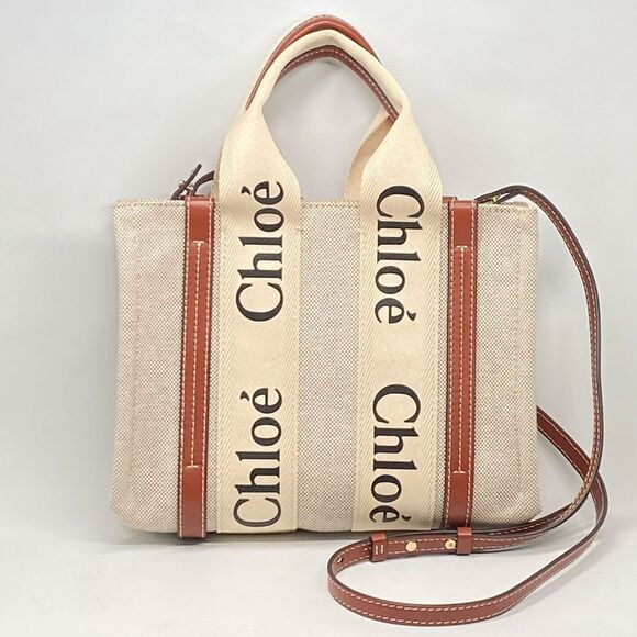 Chloe Small Woody Canvas Tote Bag - Picture 4 of 13